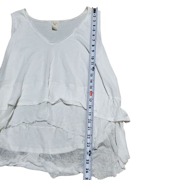 We The Free Boho White Layered Semi-Sheer Tank Top - Size XS - Picture 6 of 7